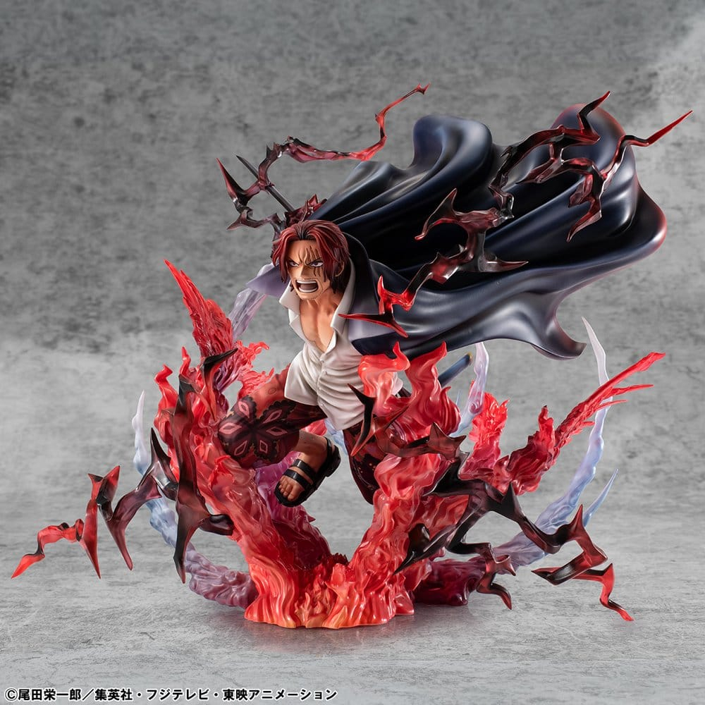 One Piece P.O.P SA-MAXIMUM PVC Statue Leader of Red Hair Pirates Red-Haired Shanks Kamusari 25 cm [12]