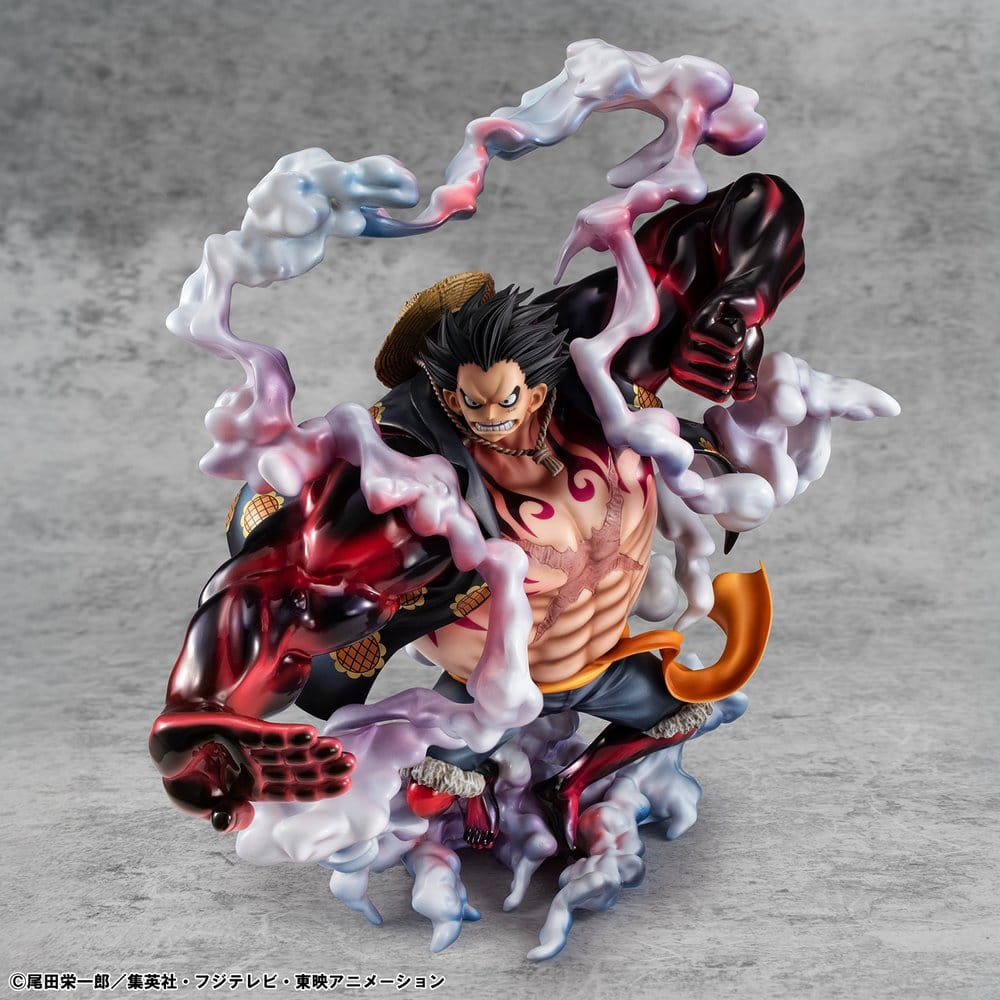 One Piece Portrait.Of.Pirates SA-Maximum PVC Figure Monkey D. Luffy Gear 4 Bounce-Man 10th Limited Ver. 30 cm [17]