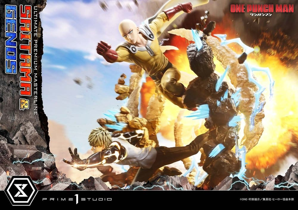 One-Punch Man Premium Masterline Series Statue 1/4 Saitama & Genos 73 cm [15]