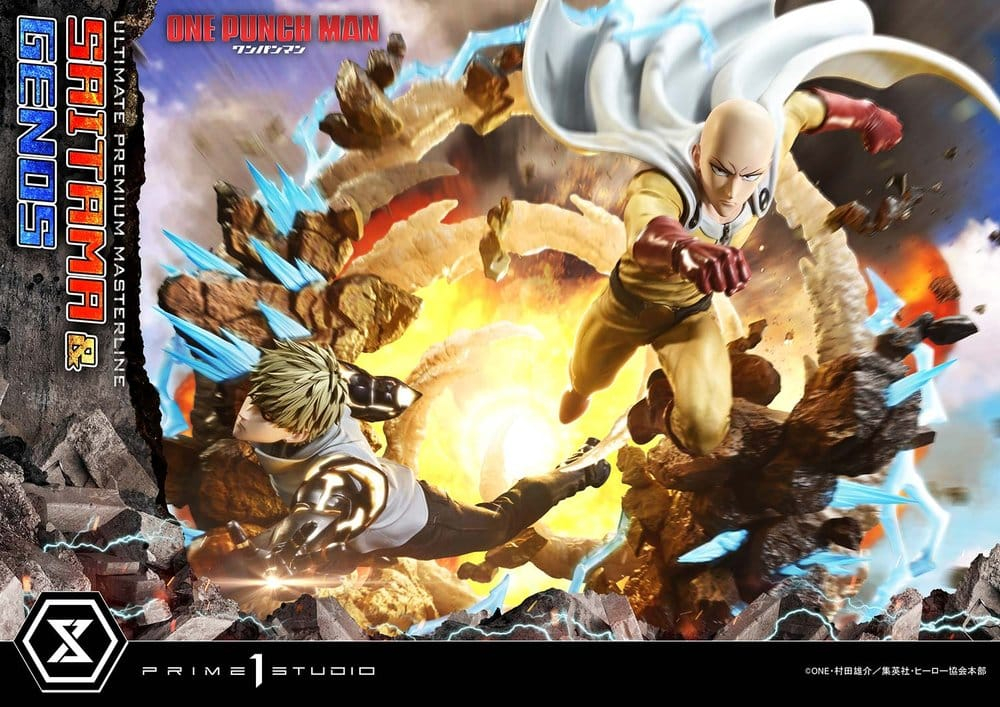 One-Punch Man Premium Masterline Series Statue 1/4 Saitama & Genos 73 cm [16]