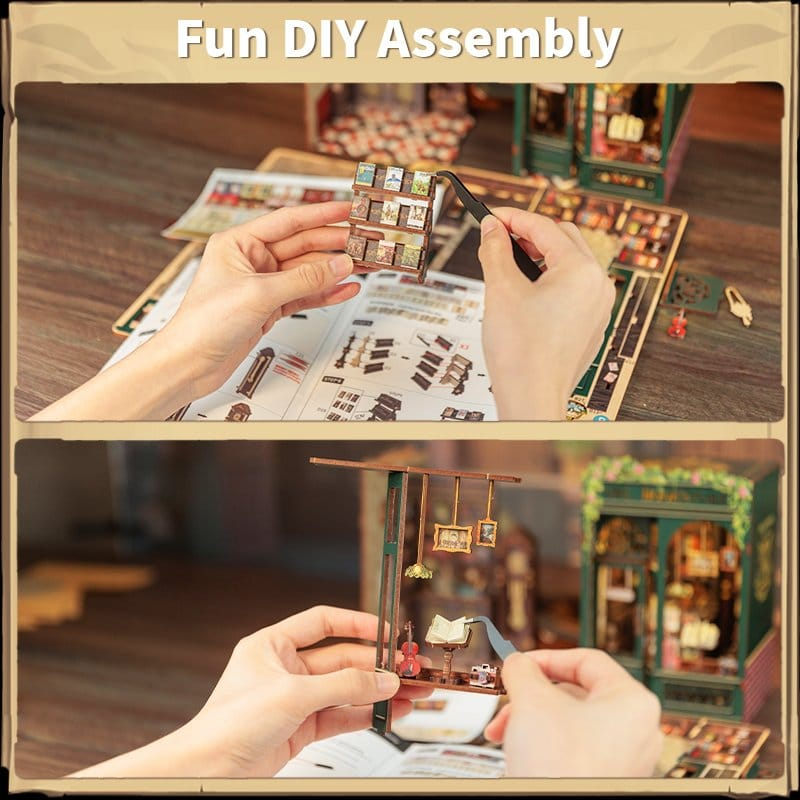 Owl Bookstore - DIY Book Nook Kit cu LED [2]