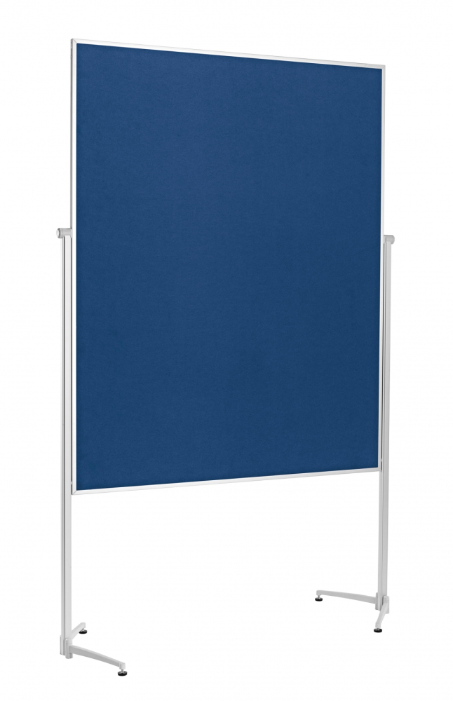 Panou prezentare MAGNETOPLAN mobil 1200 x 1500 mm, rama aluminiu, dubla fata albastra [3]
