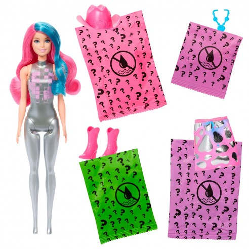 Papusa Barbie Color Reveal Disco Star - Papusa cu 6 Surprize [2]