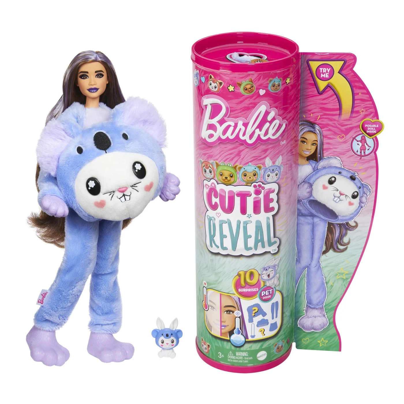 Papusa Barbie Cutie Reveal Iepuras in Costum de Koala [6]