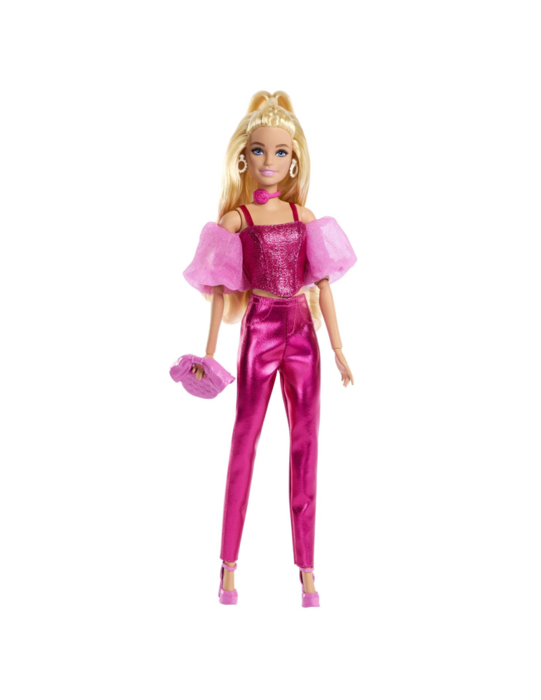 Papusa Barbie Deluxe Style cu Tinuta Roz Metalizat [2]