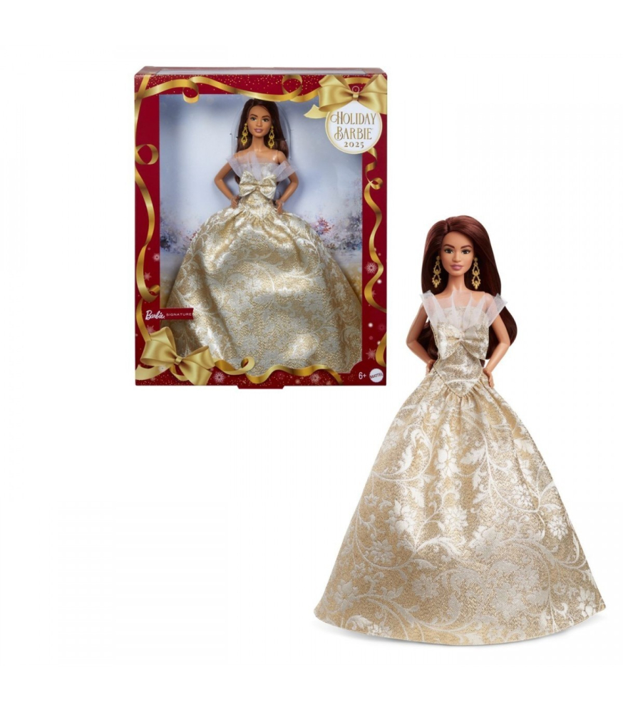 Papusa Barbie Signature Holiday 2025 Bruneta - Papusa de Colectie [2]