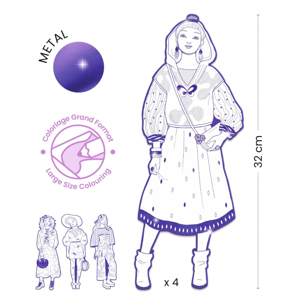 Parada modei de colorat, Zaho si prietenele, Djeco [2]