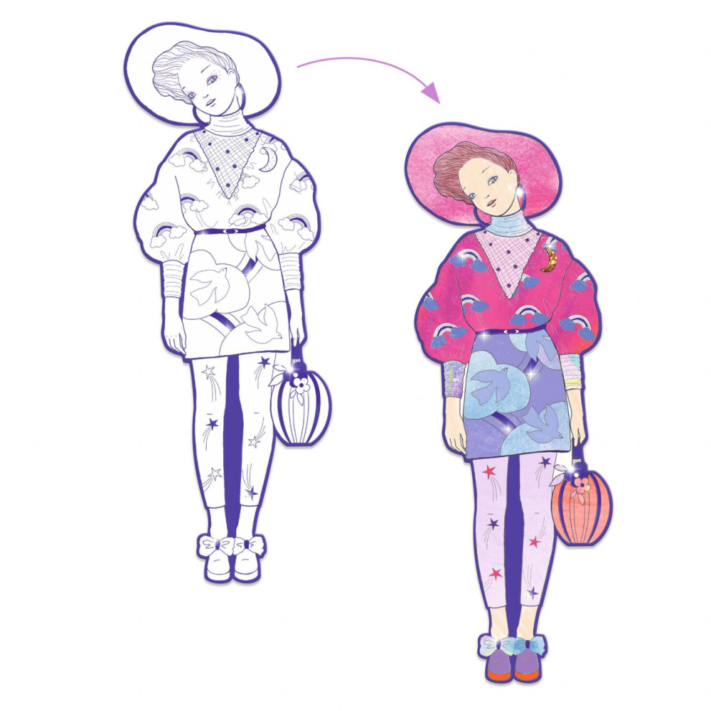 Parada modei de colorat, Zaho si prietenele, Djeco [3]