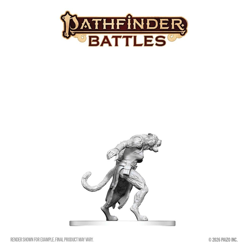 Pathfinder Battles Deep Cuts Unpainted Miniature Weretiger 13 cm [4]
