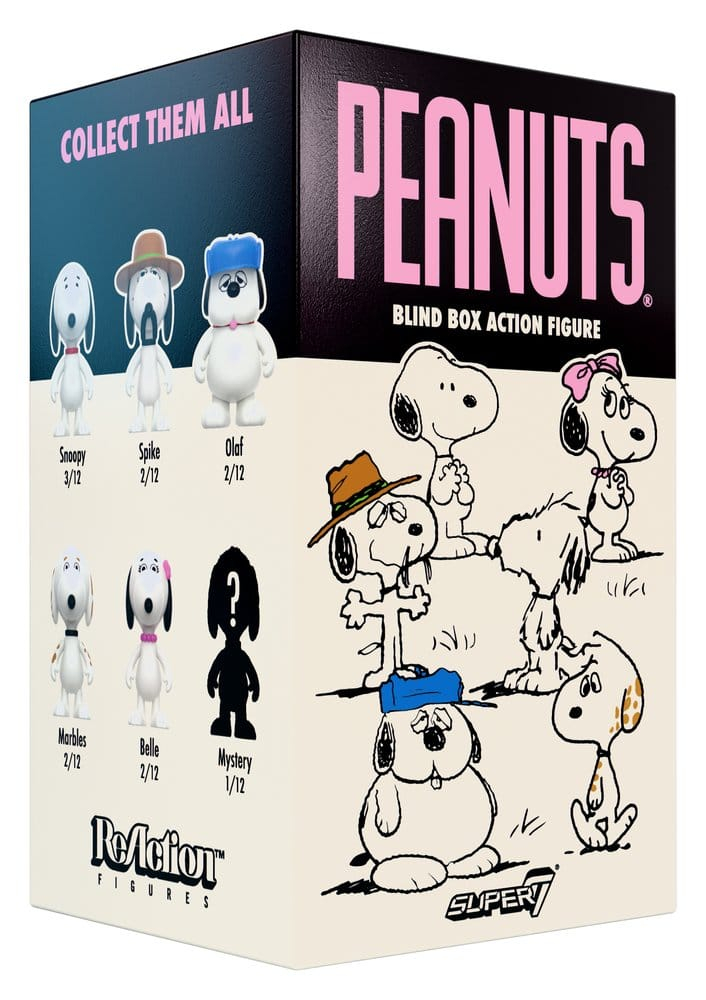 Peanuts ReAction Action Figures Snoopy's Siblings Wave 10 Blind Box 10 cm Display (12) [7]