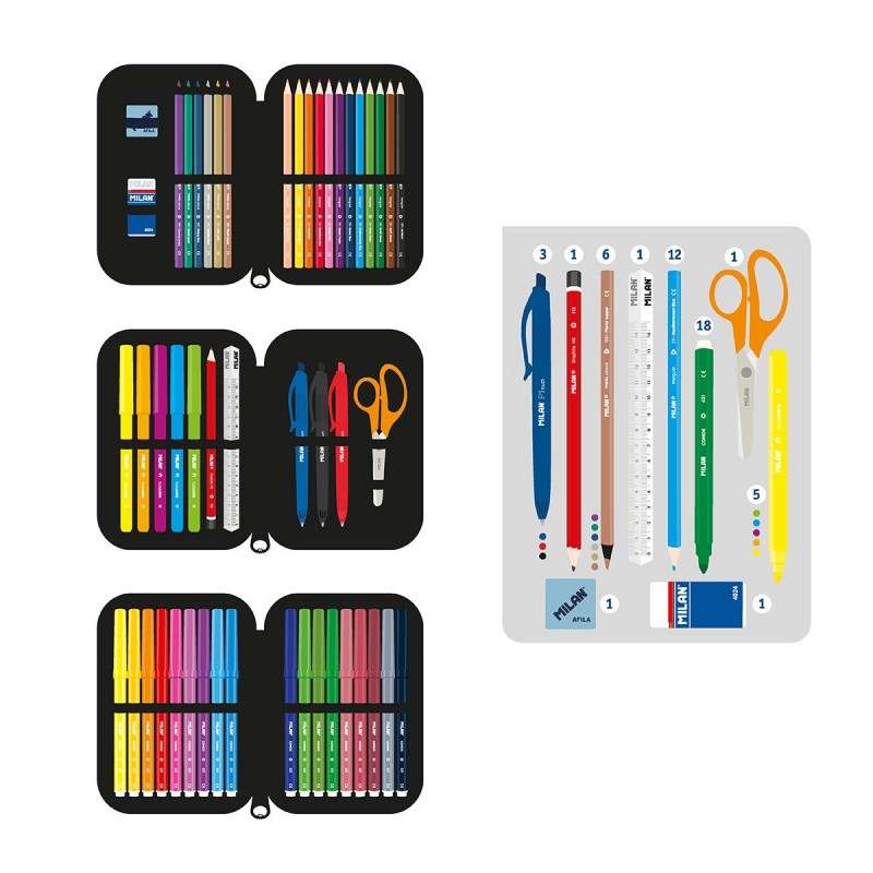 Penar echipat MILAN Aliens 2 cu 3 compartimente – roz/lila [2]