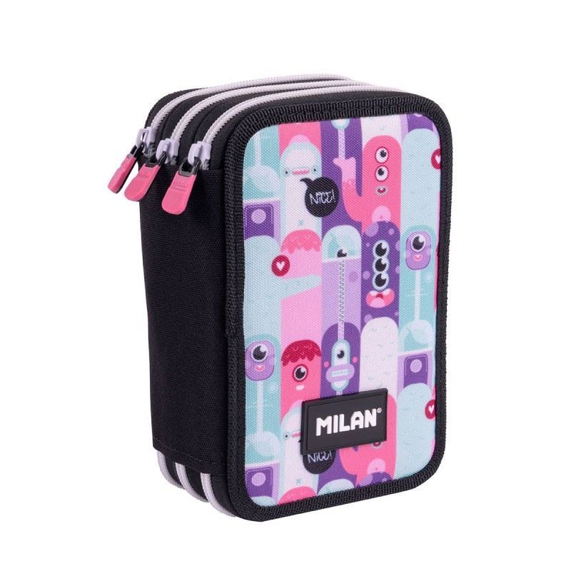 Penar echipat MILAN Aliens 2 cu 3 compartimente – roz/lila [1]