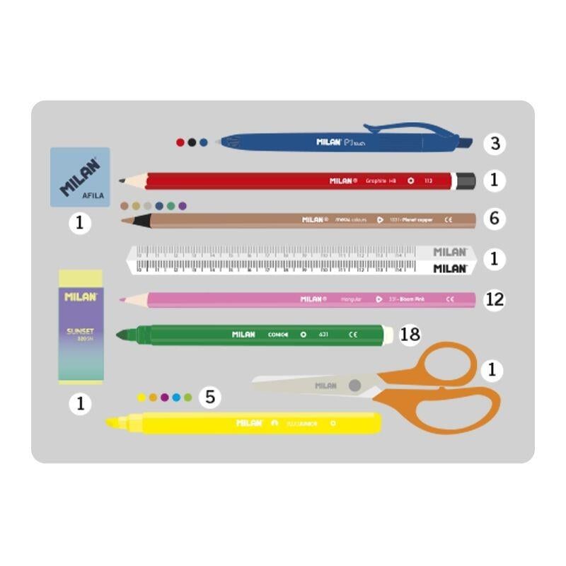 Penar echipat MILAN cu 3 compartimente – design gradient apus [3]