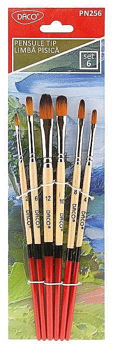 Pensula set 6 par sintetic tip limba pisica, DACO [1]