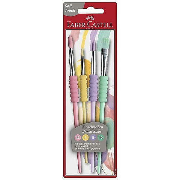 Pensule FABER-CASTELL Soft Touch, 4 buc/set [1]