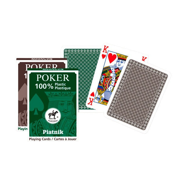 Piatnik 100% Plastic Poker Cards Verde/Maro [2]