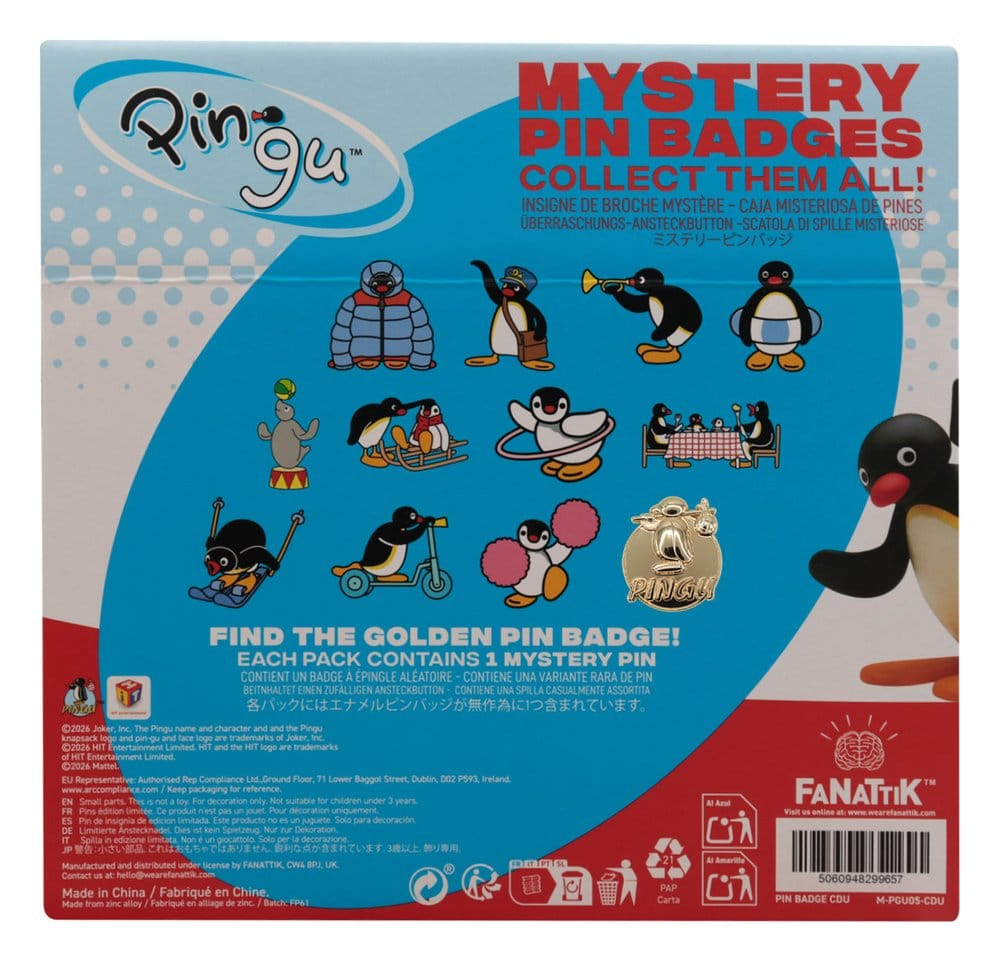 Pingu Mystery Pin Badges Blind Box Display (12) [2]