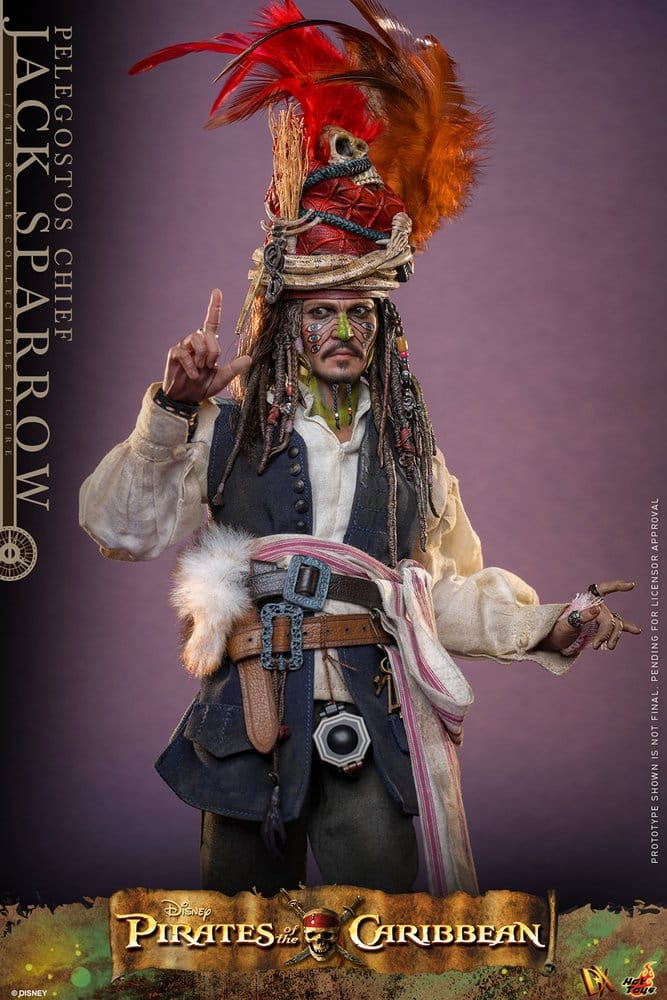 Pirates of the Caribbean: Dead Man's Chest Action DX Figure 1/6 Pelegostos Chief Jack Sparrow 30 cm [15]