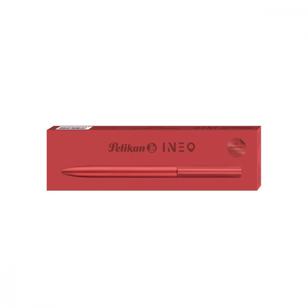 Pix Pelikan Ineo Elements Fiery Red, design premiat, in cutie metalica cadou [5]