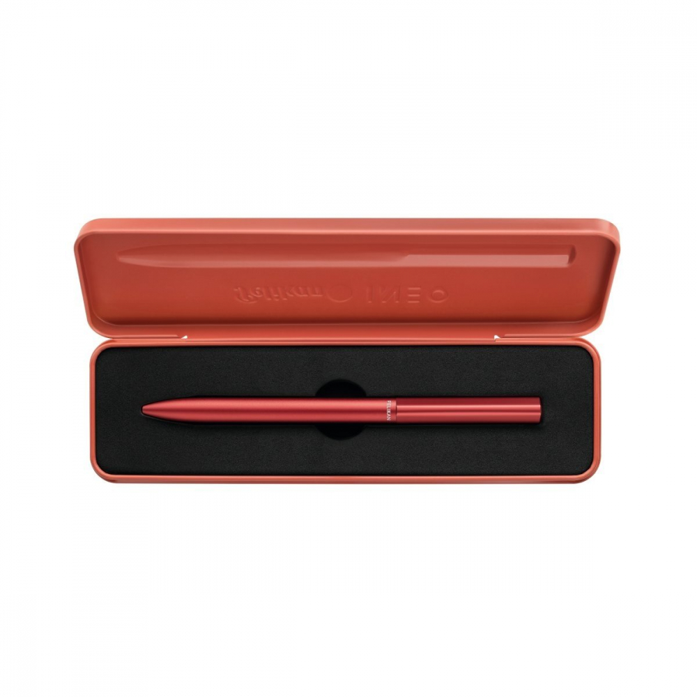 Pix Pelikan Ineo Elements Fiery Red, design premiat, in cutie metalica cadou [3]