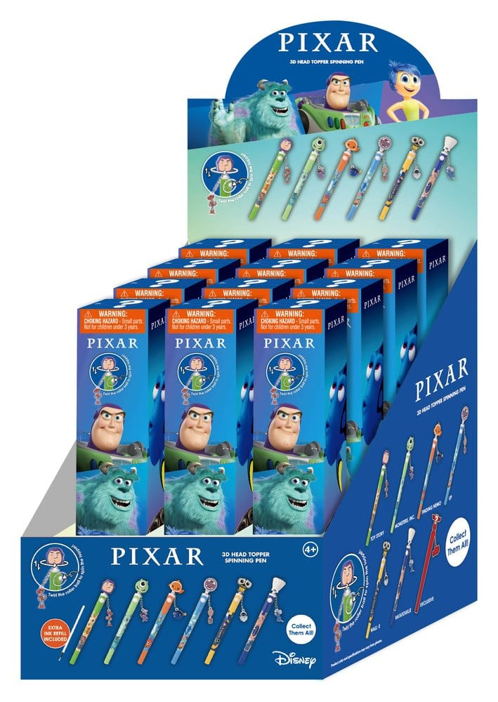 Pixar 3D Head Topper Spinning Pen Display (12) [3]
