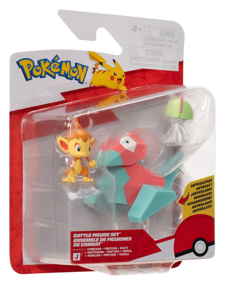 Pokémon Battle Figure Set Action Figures Chimchar, Ralts & Porygon (3-Pack) [14]