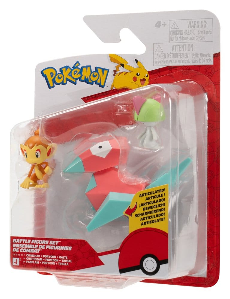 Pokémon Battle Figure Set Action Figures Chimchar, Ralts & Porygon (3-Pack) [13]