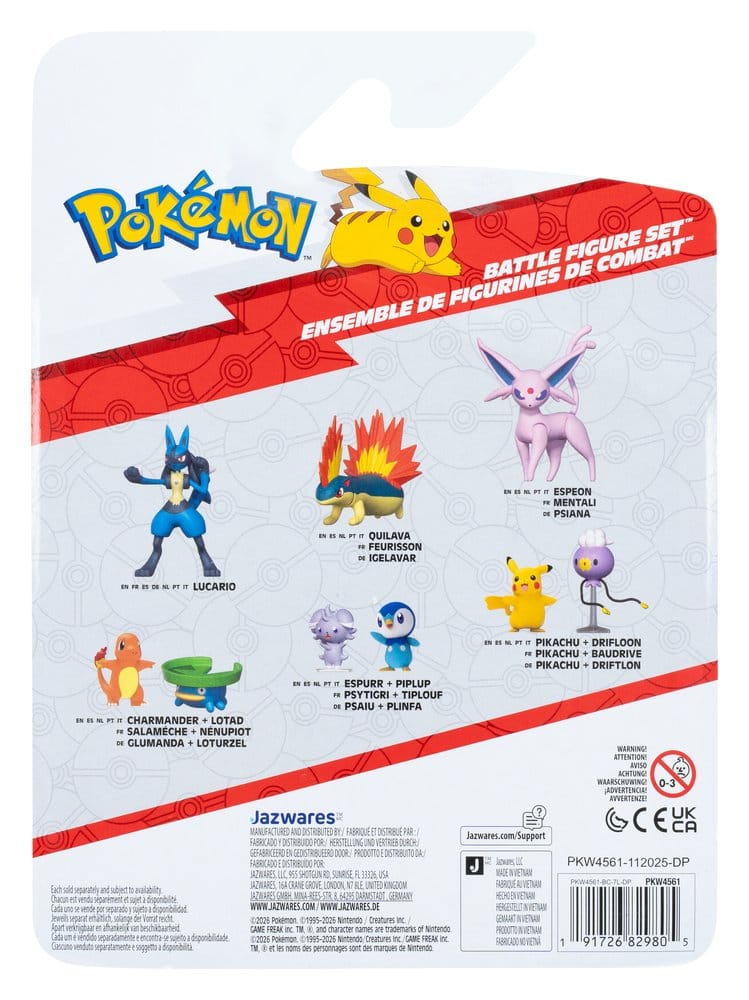 Pokémon Battle Figure Set Action Figures Pikachu, Deino & Ivysaur (3-Pack) [3]