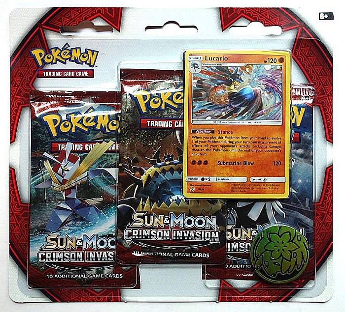 Pokemon TCG: Sun and Moon Crimson Invasion 3 Pack Blister [1]