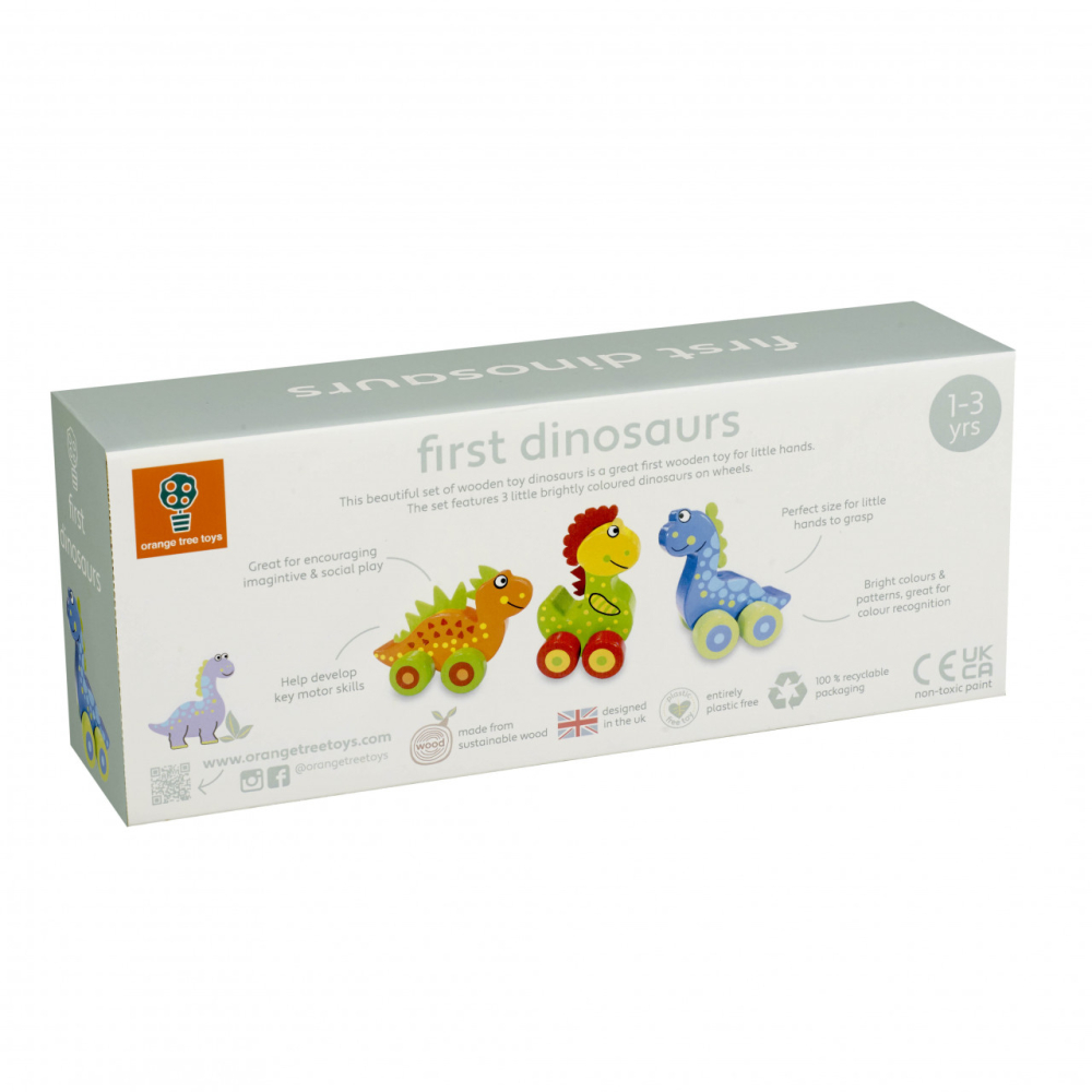 Primii mei dinozauri - set jucarii cu roti, Orange Tree Toys [5]