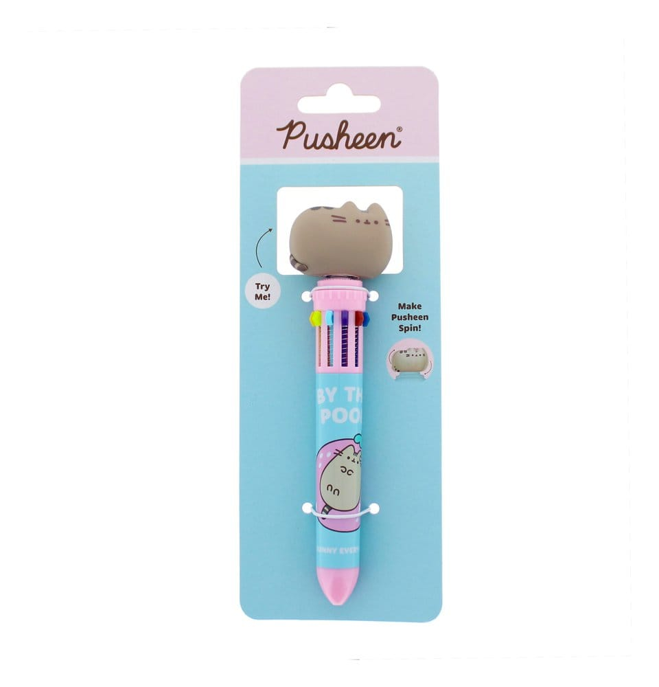 Pusheen Multi Colour Pen Spinny By The Pool Blue [4]