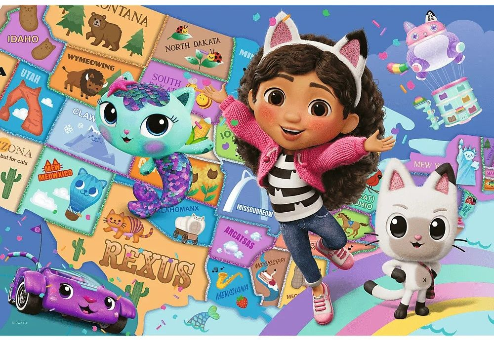Puzzle 100 Piese Gabby's Dollhouse Prietenia in Casa Pisicii [2]