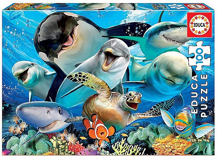 Puzzle 100 Piese Underwater Selfie 18062 [1]