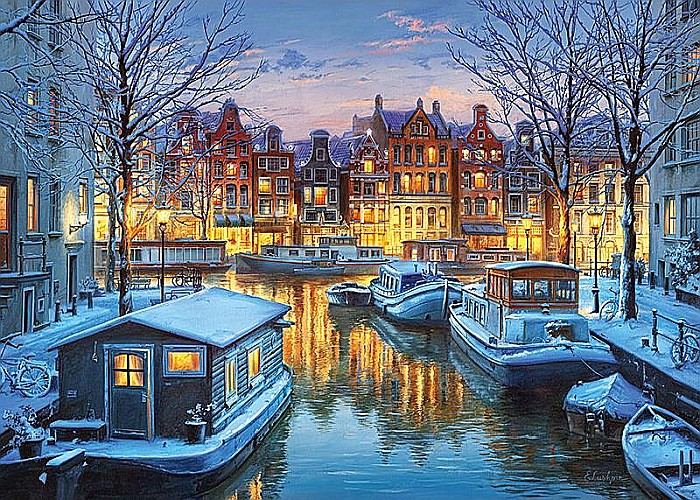 Puzzle 1000 piese Amsterdam at Night 30264 Cherry Pazzi [3]