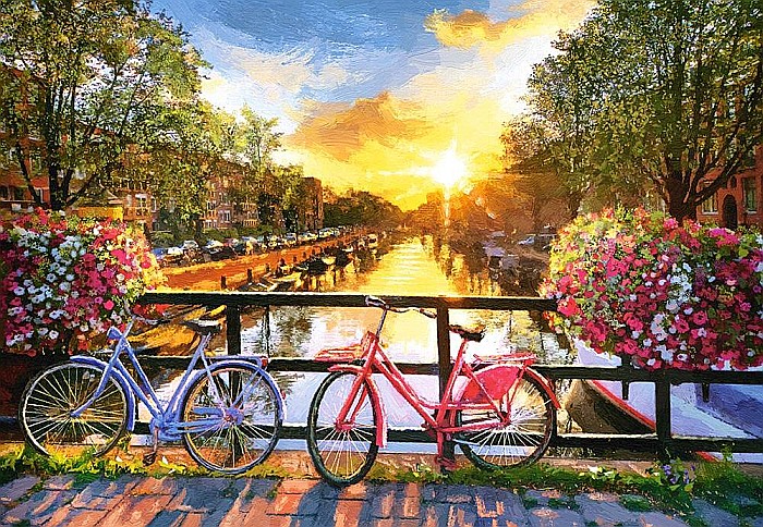 Puzzle 1000 piese Biciclete in Amsterdam 104536 [2]