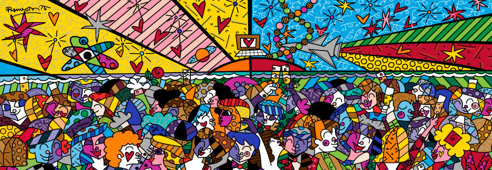 Puzzle 1000 piese Bluebird Tonight on the Beach Romero Britto [2]