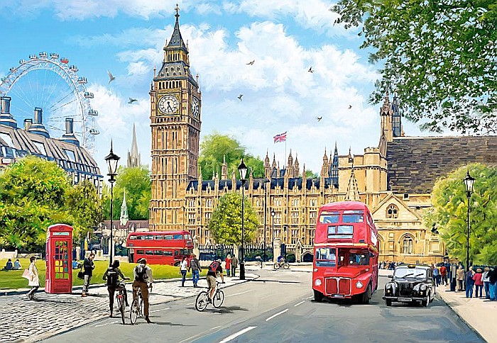 Puzzle 1000 piese Busy Morning in London 104963 Castorland [2]
