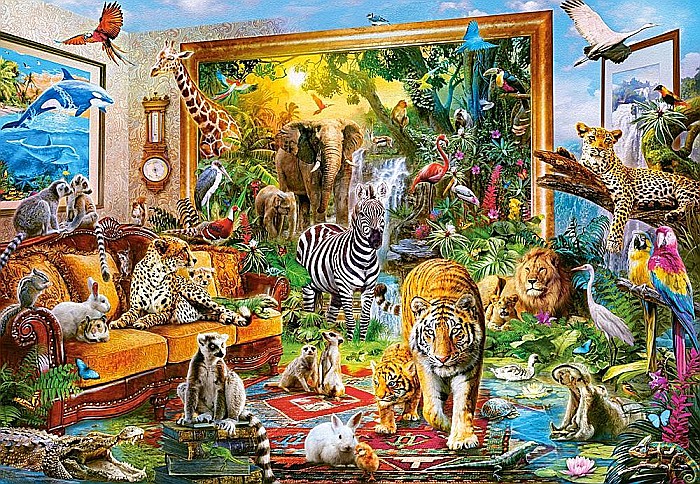 Puzzle 1000 piese Camera cu Animale 104321 [2]