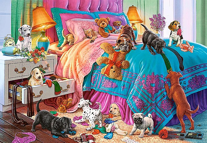 Puzzle 1000 piese Catelusi Nazdravani 104475 [2]