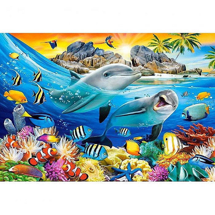 Puzzle 1000 piese Dolphins in the Tropics Castorland 104611 [2]