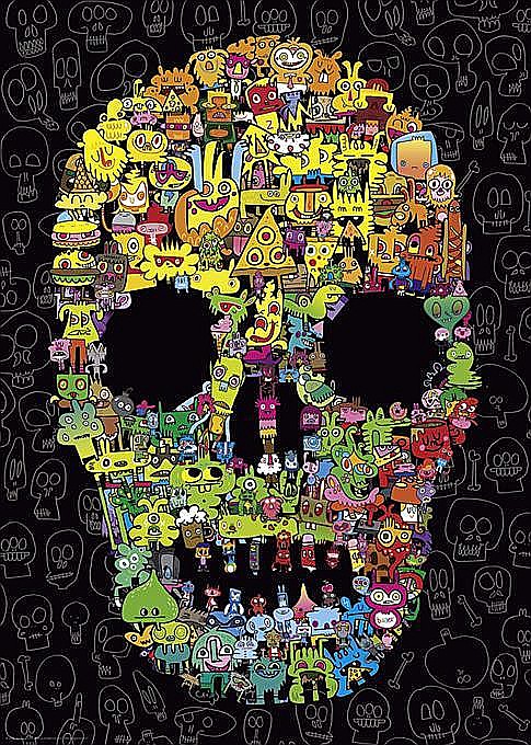 Puzzle 1000 piese Doodle Skull Heye 29850 [2]