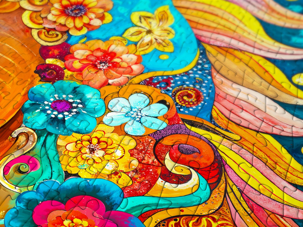 Puzzle 1000 piese Enjoy – Blooming Mane [5]