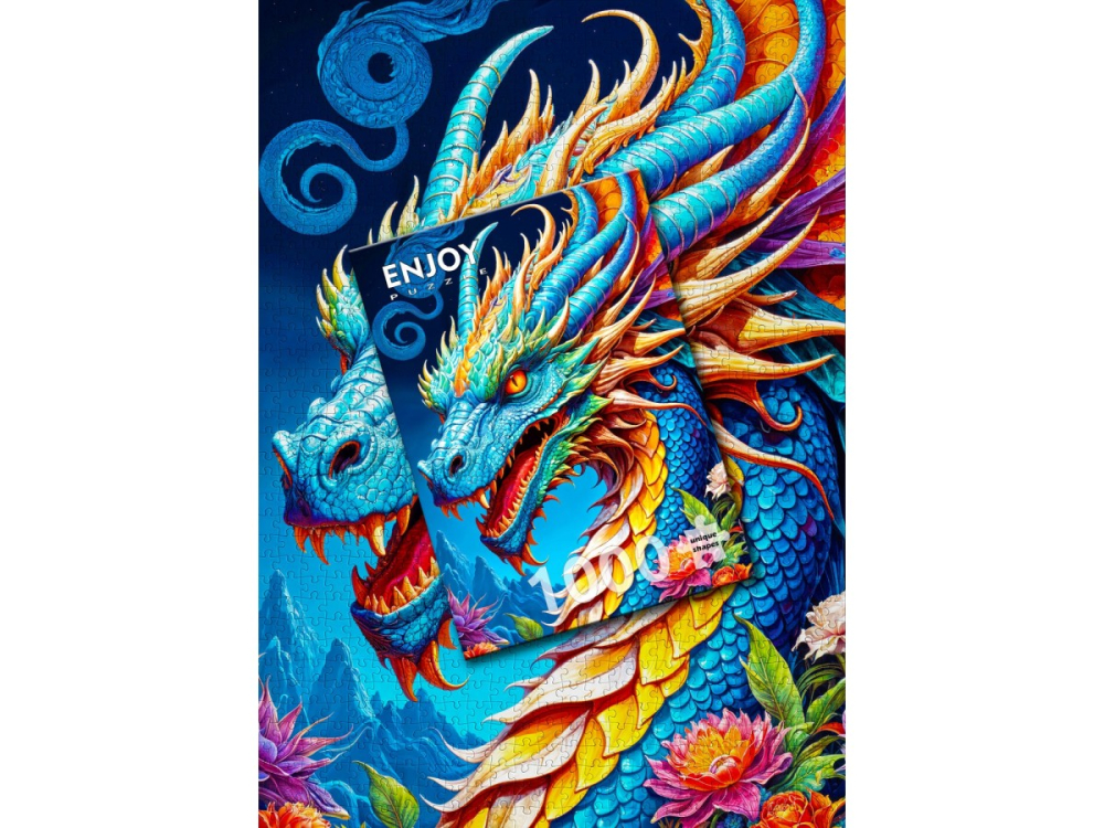 Puzzle 1000 piese Enjoy – Blue Dragon [4]
