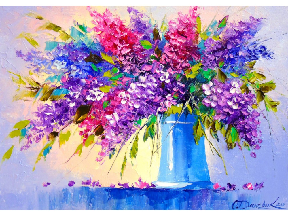 Puzzle 1000 piese Enjoy – Bouquet of Lilacs in a Vase [2]