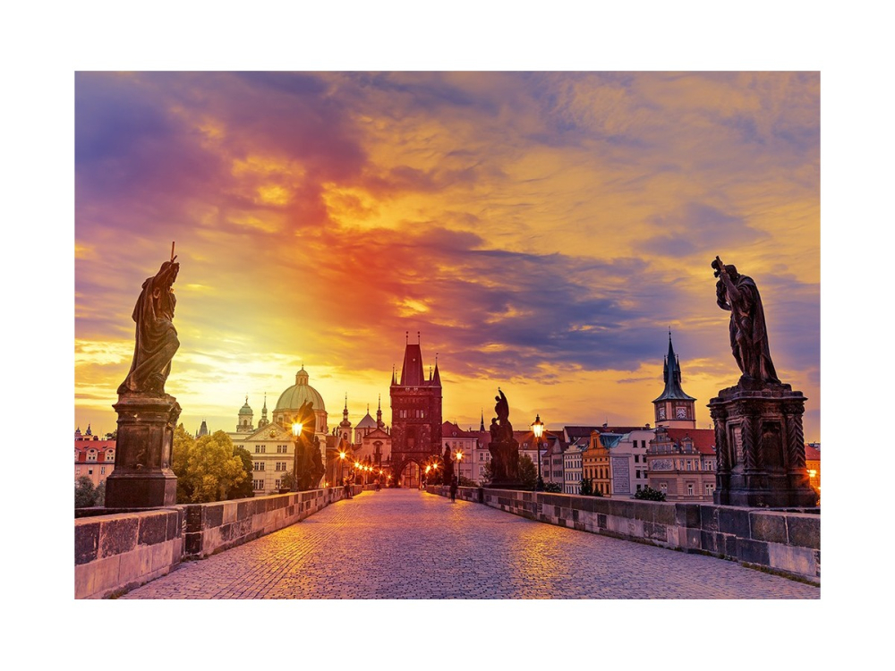 Puzzle 1000 piese Enjoy – Charles Bridge at Sunset, Prague [2]