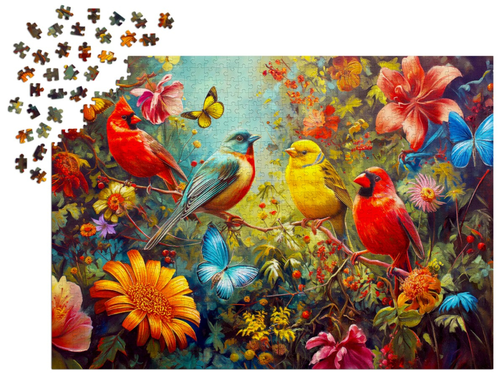 Puzzle 1000 piese Enjoy – Chirps and Flutters [3]