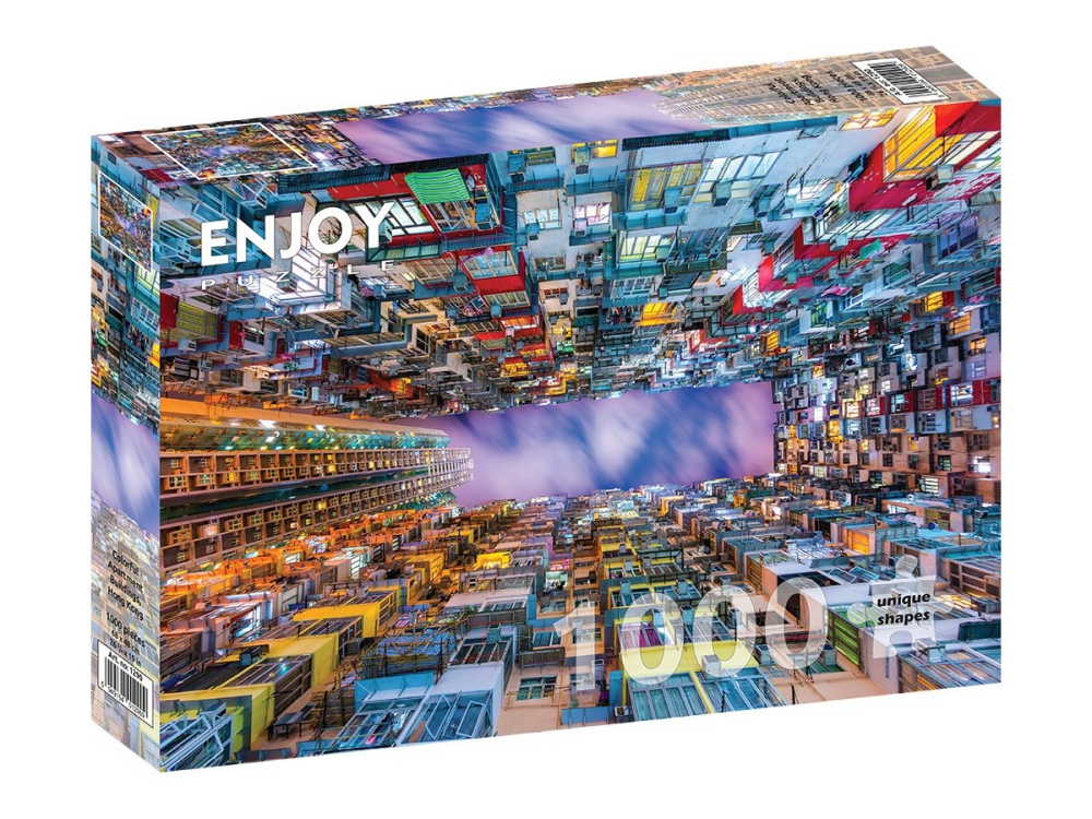 Puzzle 1000 piese Enjoy – Colorful Apartment Building, Hong Kong [1]