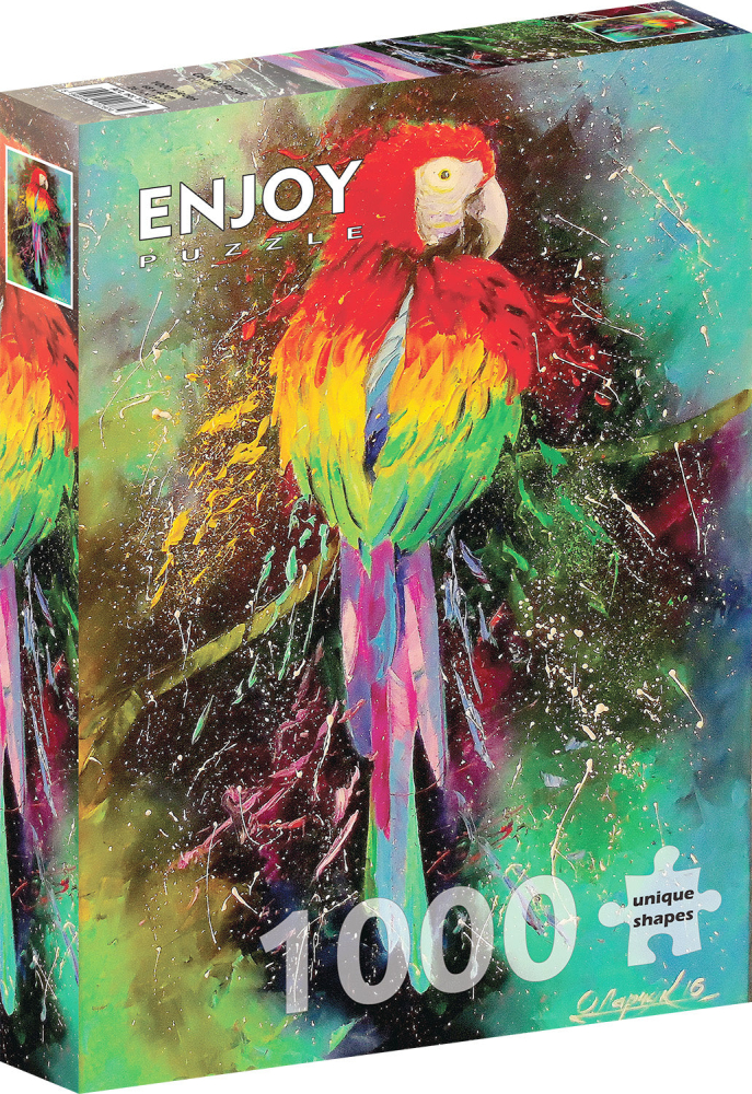 Puzzle 1000 piese Enjoy – Colorful Parrot [1]
