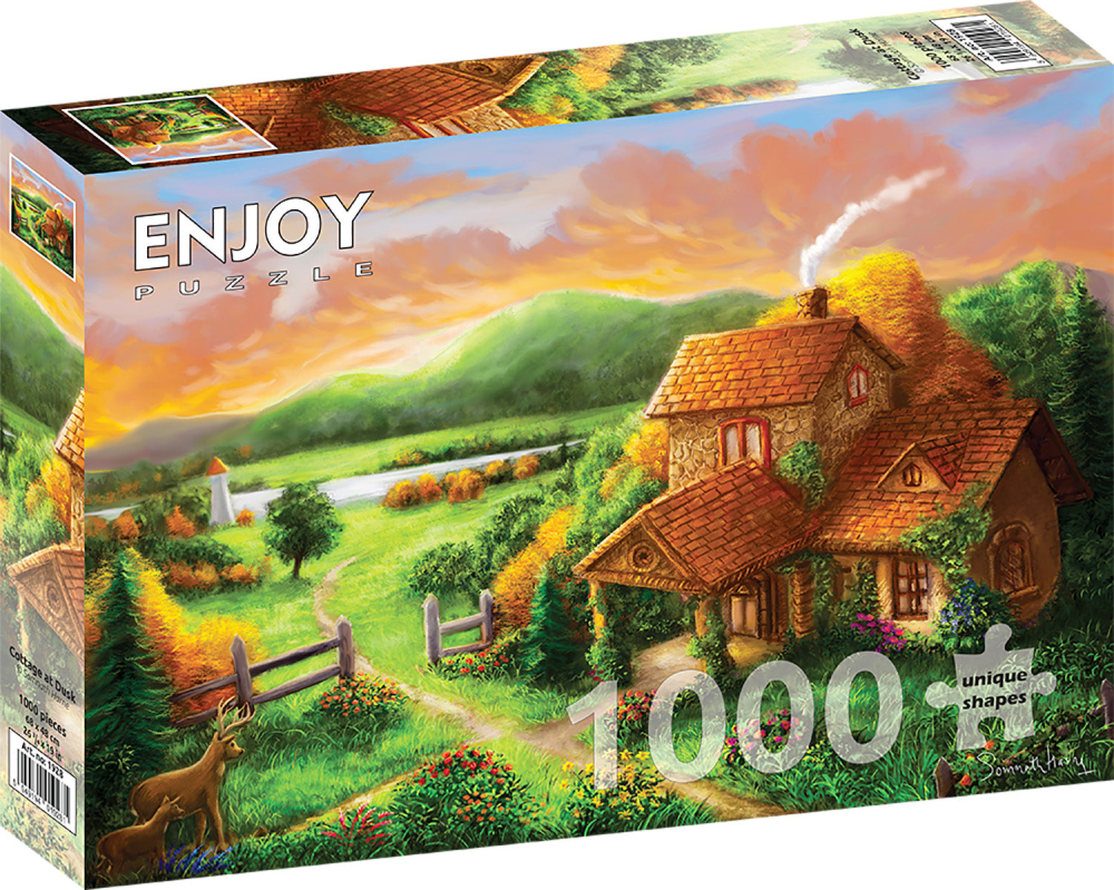Puzzle 1000 piese Enjoy – Cottage at Dusk [1]
