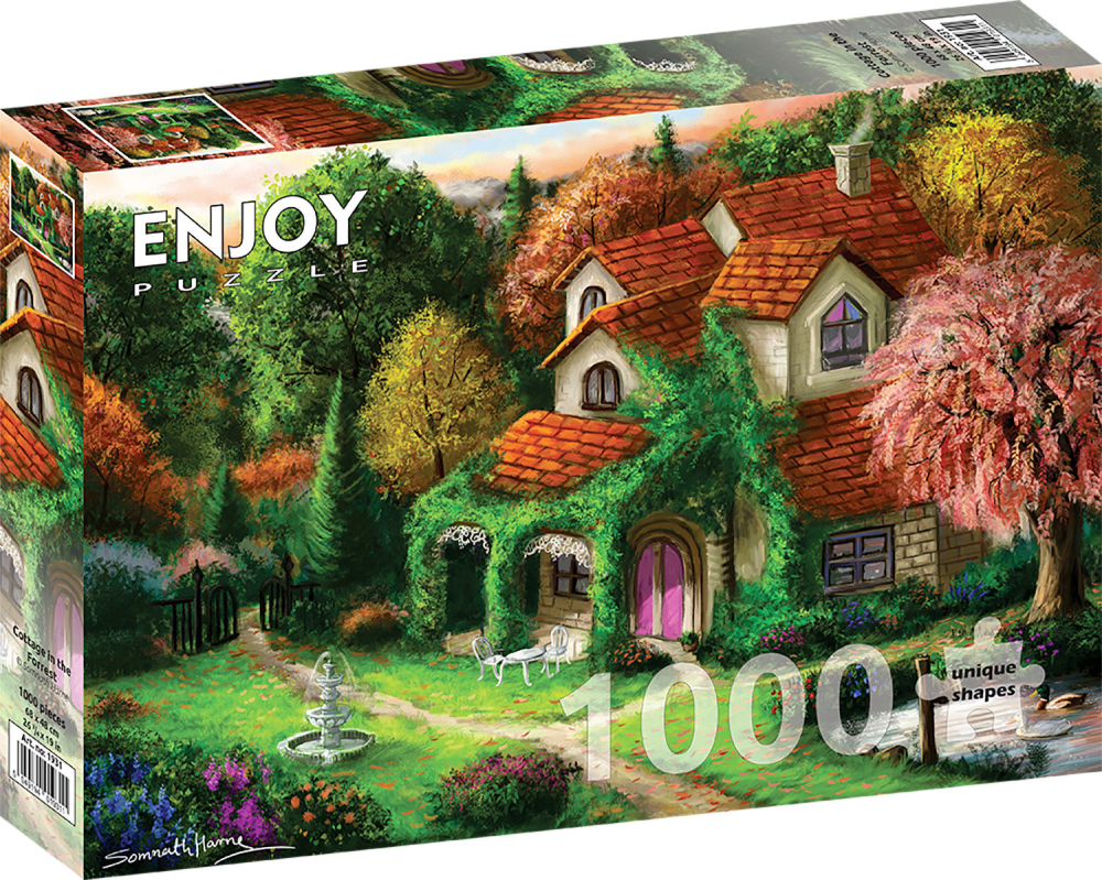 Puzzle 1000 piese Enjoy – Cottage in the Forrest [1]